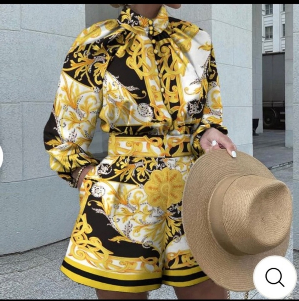 Beautiful Women's Two Piece Short/Shirt Set